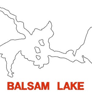 Balsam Lake WI machine borduurwerk kaartontwerp 2 maten 2 stijlen PES-indeling