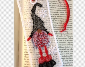 FSL BookMark Swedish Tomte - Book Lovers Gift - FSL - Embroidery Design - Multiple Formats