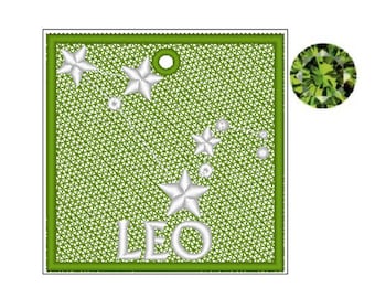 Leo Zodiac FSL Bookmark - Book Lovers Gift - FSL - Embroidery Design - Multiple Formats