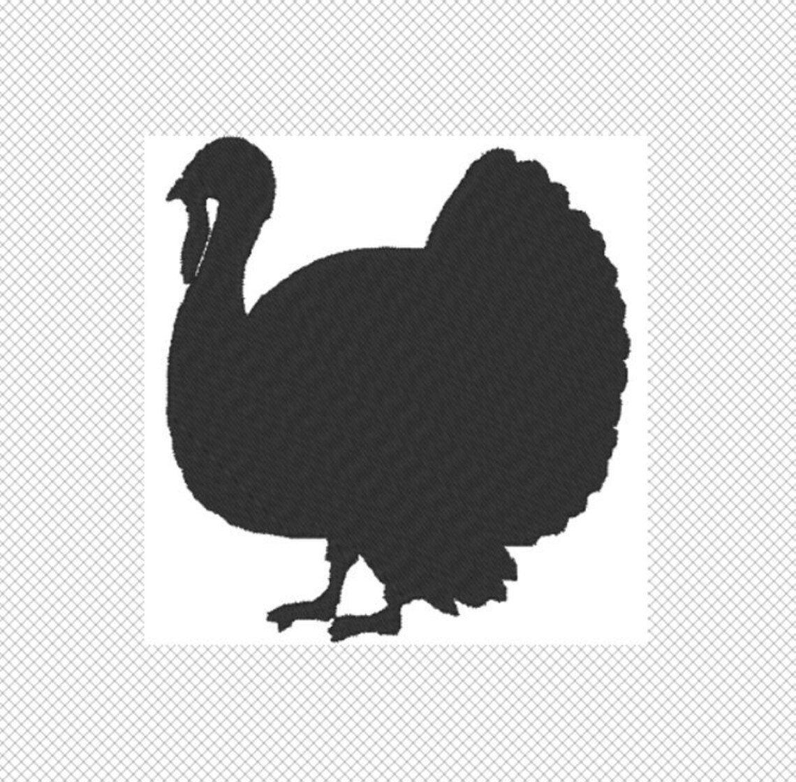 Turkey Silhouette Machine Embroidery Design File Instant - Etsy