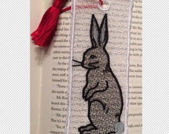 FSL BookMark Bunny - Book Lovers Gift - Bunny Lover Gift- FSL - Embroidery Design - Multiple Formats