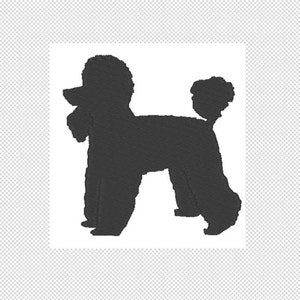 Poodle Embroidery Design File multiple formats one color design 5 sizes instant download silhouette embroider decal embroidery image 3