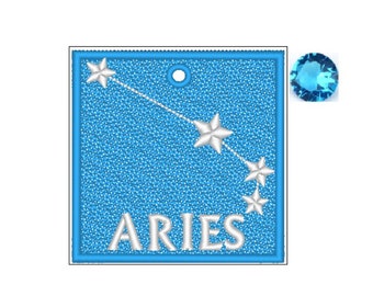 Aries Zodiac FSL Bookmark - Book Lovers Gift - FSL - Embroidery Design - Multiple Formats