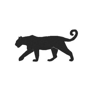 Bobcat Silhouette Embroidery Design File -solid fill- multiple formats - one color design -4 sizes - instant download