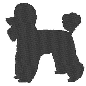 Poodle Embroidery Design File multiple formats one color design 5 sizes instant download silhouette embroider decal embroidery image 4