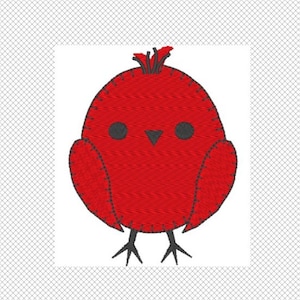 Little Birdie Embroidery Design Instant Download solid design and applique design