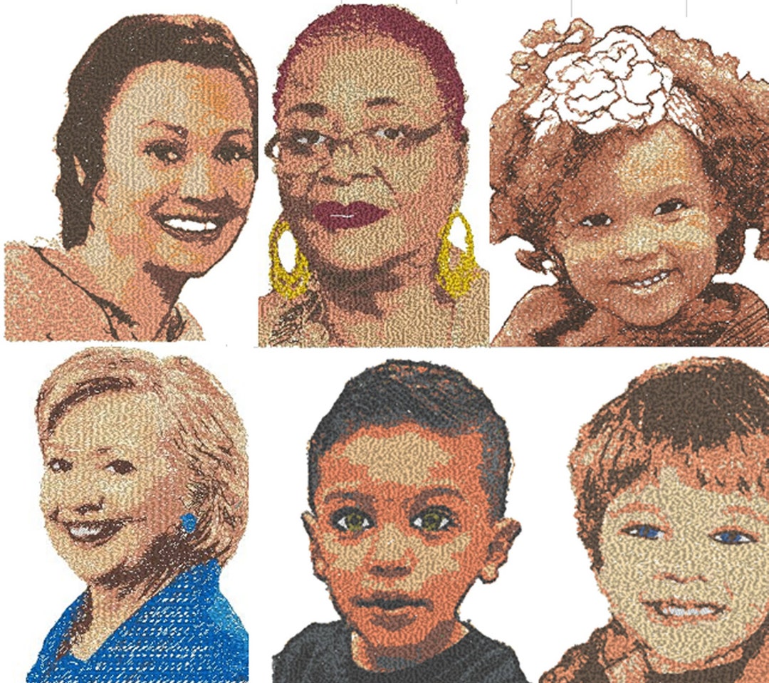 Stitch Custom A CUSTOM Photo Stitch Embroidery Design File- Your Photo - Digital ...