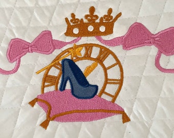 Princess Machine Embroidery Design - 2 sizes, multiple formats