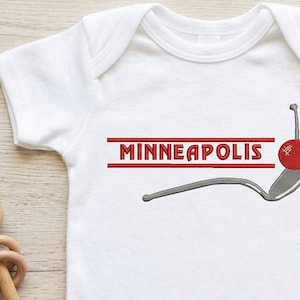 Minneapolis Cherry Spoon Bridge inspired embroidery design - Multiple Formats - 2 sizes