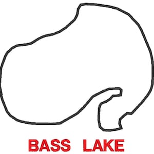 z Bass Lake in Mission Township Minnesota - Seekarte - 2 Größen - mehrere Formate