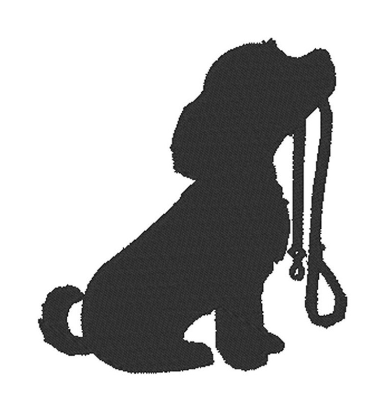 Hund Silhouette Welpen Stickerei Design-Datei Instant - Etsy.de