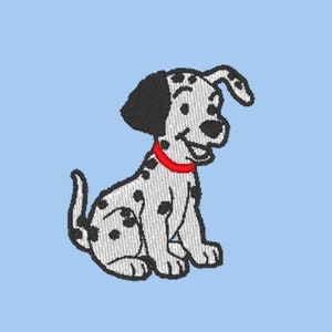Vintage Spotted Puppy Dog Machine Embroidery Design - 2 sizes - mulitple formats