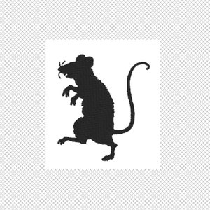 Solid sneaky mouse halloween Embroidery Design File - multiple formats -  2 sizes - instant download
