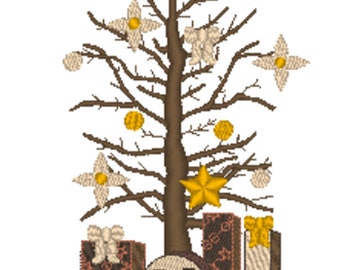 A Luxury Brand Christmas Embroidery Design File -4 sizes -  multiple formats - instant download