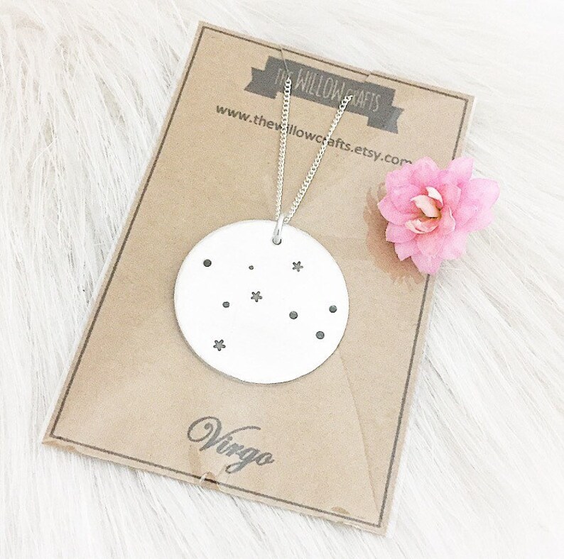 Virgo necklace star sign necklace- birthday gift gifts for her Mother/'s Day Gift Virgo constellation necklace zodiac necklace