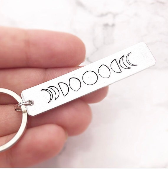 Festive Moon Bow Present Keychain