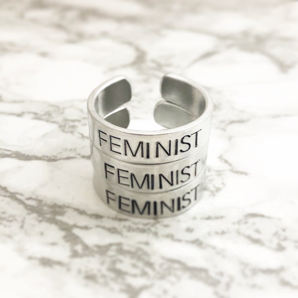 Feminist Ring - Feminist Jewellery - Feminism - Feminist Gifts - Adjustable Ring - Gifts For Her - Best Friend Gifts