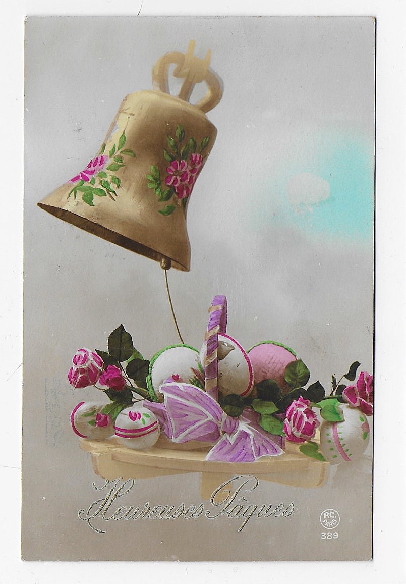 French Vintage Postcard 19 Heureuses Paques Etsy French Vintage Postcard 19 Heureuses Paques Etsy