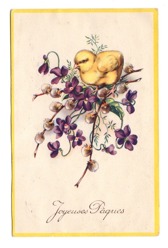 Belgian Vintage Postcard 19 Joyeuses Paques Etsy Belgian Vintage Postcard 19 Joyeuses Paques Etsy