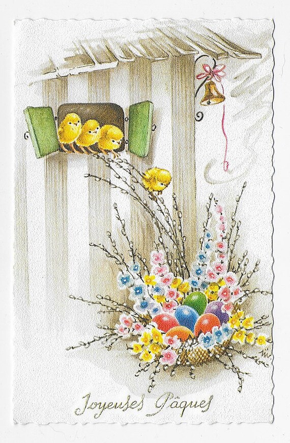 Belgian Vintage Postcard 1960 Joyeuses Paques Etsy Belgian Vintage Postcard 1960 Joyeuses Paques Etsy