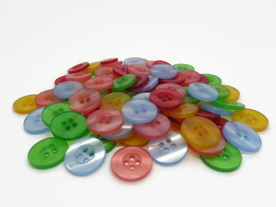 20x Cœur Rose Résine Boutons de mesure 15 mm