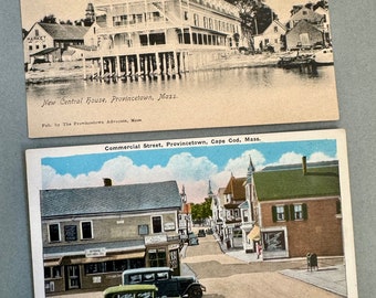 Provincetown, Cape Cod, Provincetown postcards, Vintage Postcard, Provincetown Souvenir, Provincetown MA, Commercial Street, Central House
