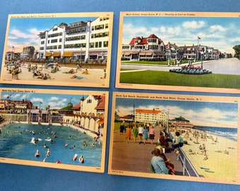 Ocean Grove NJ, Ocean Grove postcards, Vintage Postcards, Asbury Park,  Lot of four, Ocean Grove Souvenir, Ocean Grove ephemera, North End