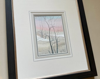 P. Buckley Moss, Frosty Morn, Winter Trees Art, Patricia Buckley Moss art, PB Moss, Pat Buckley Moss, Winter Landscape