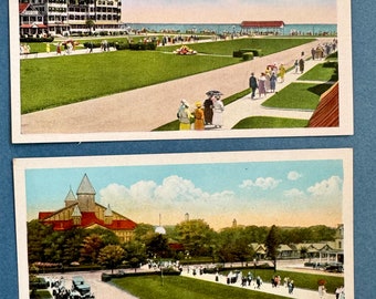 Ocean Grove NJ, Great Auditorium, The Loraine, Ocean Pathway, Vintage Postcards, Pilgrim Pathway,  Asbury Park, Lot of three, Linen, 1930's