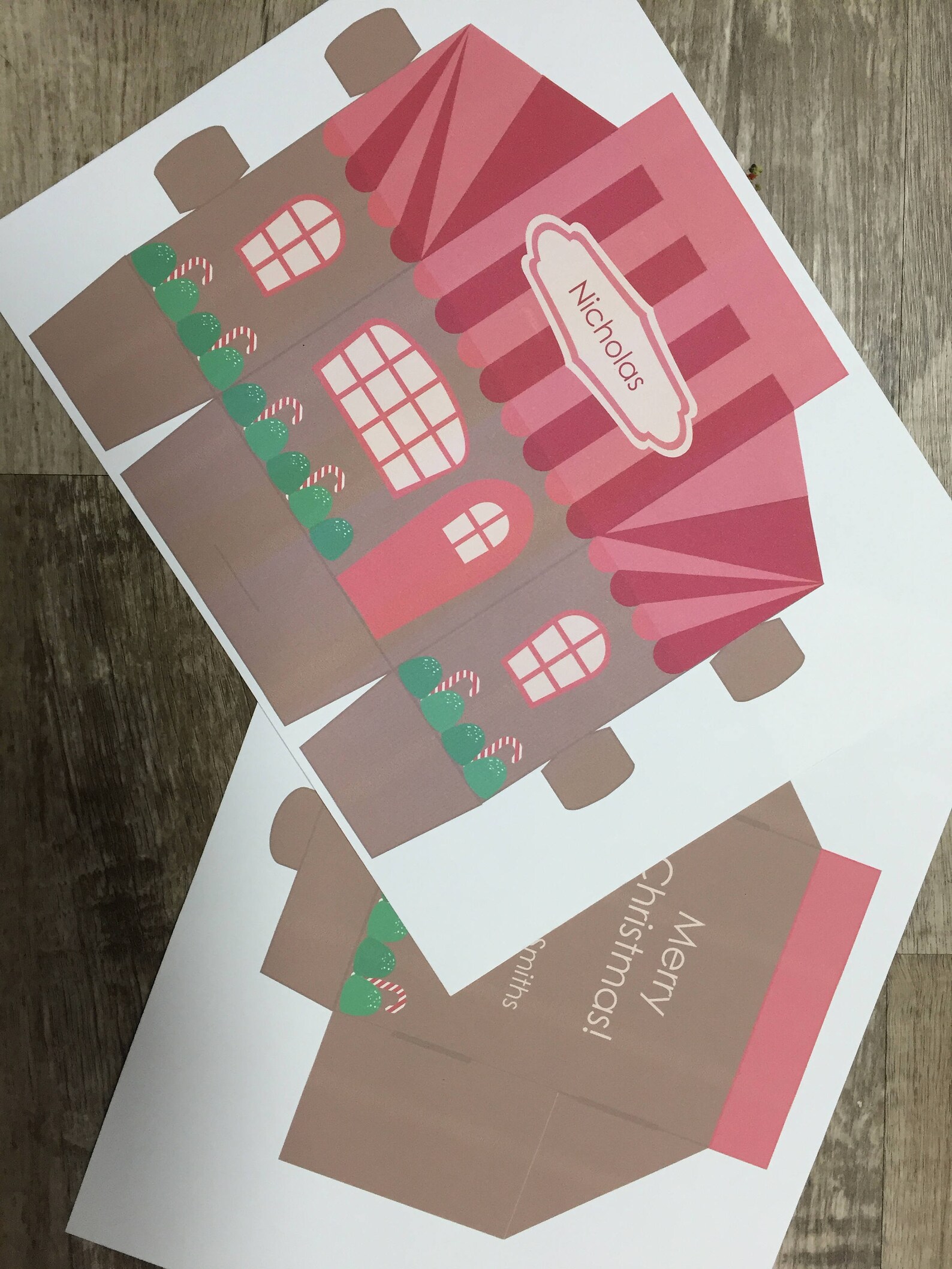INSTANT DOWNLOAD Printable Christmas Treat Box Gingerbread Etsy UK
