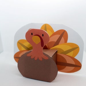 Instant Download - Thanksgiving Turkey Treat Gift Box
