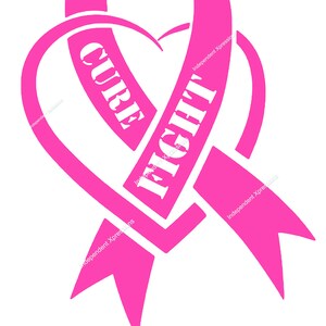 Breast Cancer Awareness - PINK RIBBON - digital download - Sublimation - PNG I Printable Artwork - Digital File - cricut - silhouette cameo