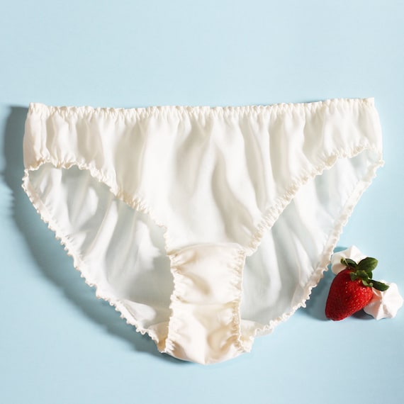 Natural Cotton Panties Mid Rise, High Leg Woven Organic Cotton 