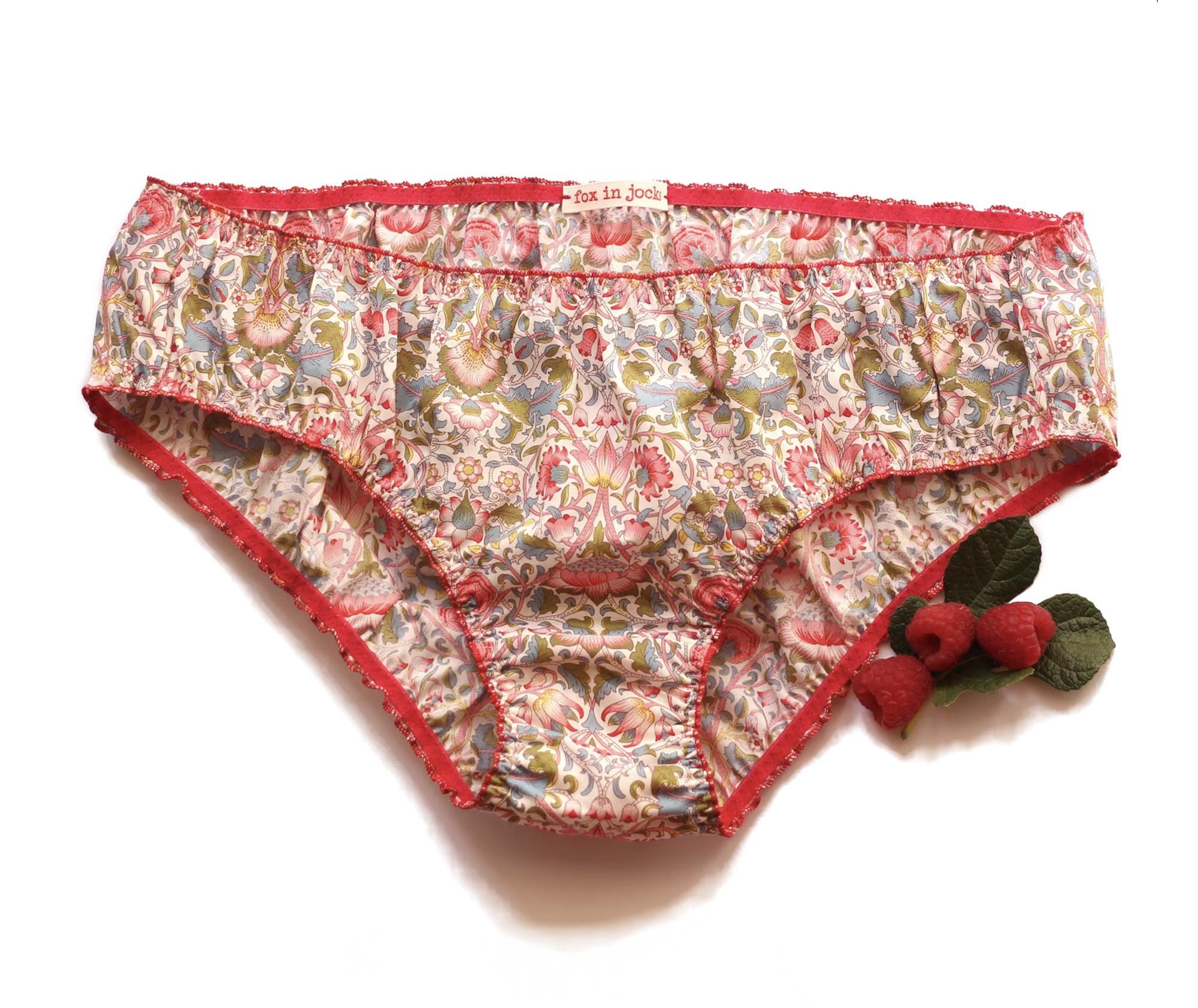 Liberty cotton underwear. Handmade silky knickers in classic Tana lawn™ arts and crafts print.