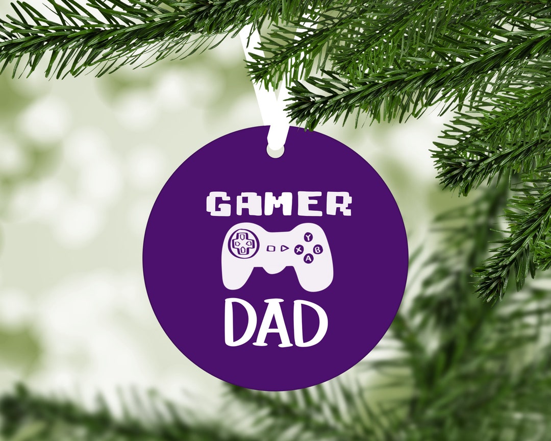Gamer Dad Christmas Ornament Video Game Dad Father Ornament Etsy