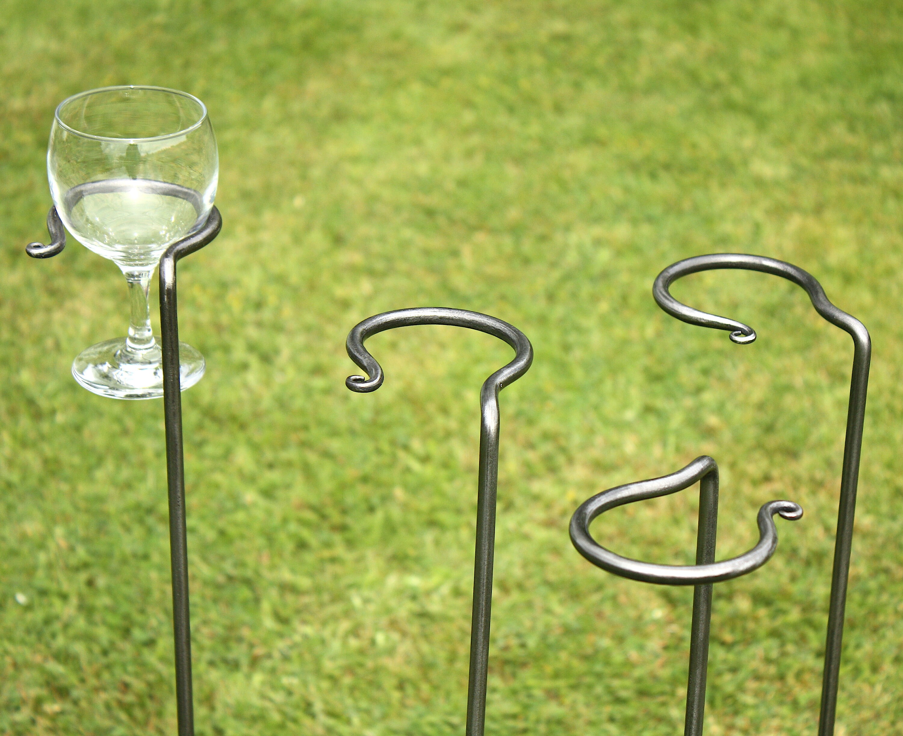 Outdoor Wine Glass Holders Hand Blacksmith Made Etsy UK