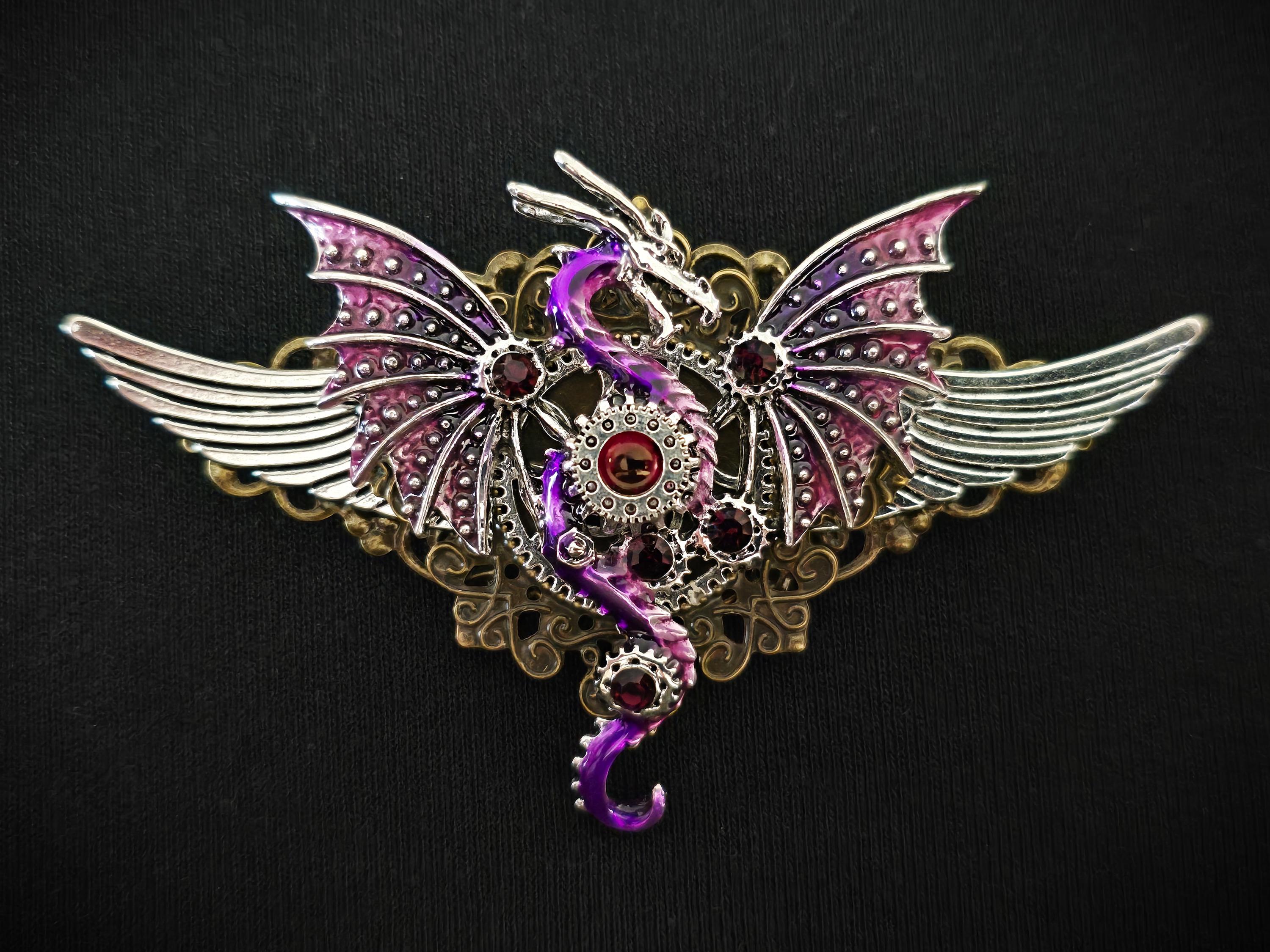 MANZHEN Delicate Mix Color Rhinestone Dragon Brooch Pin - Alloy Crystal For Shirts & Jackets - View #7