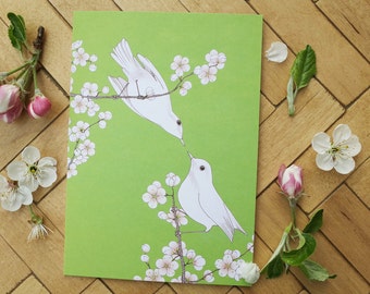 Blossoming Love A6 greetings card