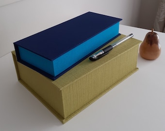 Desk accessory, pen box in vibrant 2 tone colours, an ideal gift for him or her