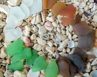 Craft Sea Glass Bulk Natural Beach Glass Jewelry Sea Glass Mosaic Tiles Pendant Size Seaglass Art Beach Finds Ocean Glass Mix Color