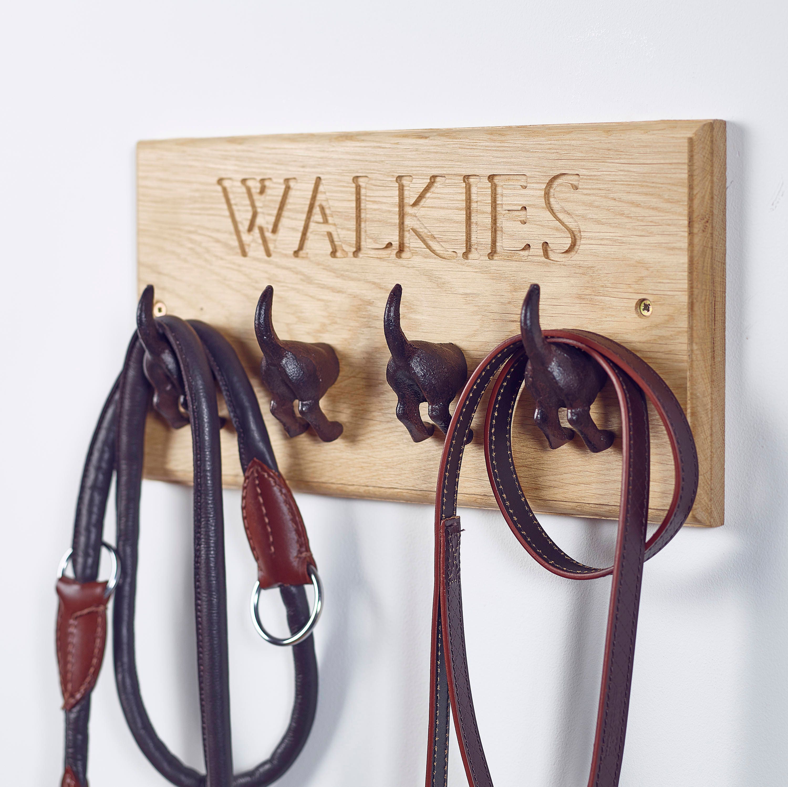 WALKIES Cast Iron Dog Tail Hooks Dog's Lead Hanger Etsy