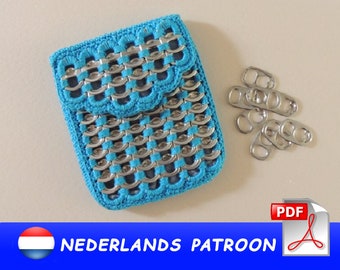 pop tab envelope purse crochet pattern - PDF DUTCH **not English**