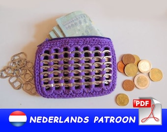 Coin purse crochet pattern with pop tabs PDF DUTCH *not English*
