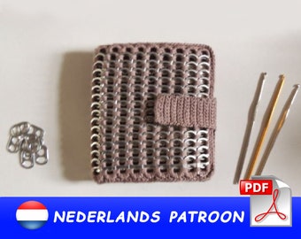 Crochet hook pouch pattern with pop tabs PDF DUTCH *not English*