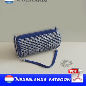 Shoulder bag crochet pattern with pop tabs PDF DUTCH *not English*
