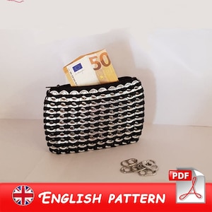 Pop tab wallet crochet pattern PDF ENGLISH