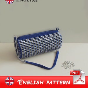 Shoulder bag with pop tabs crochet pattern PDF English
