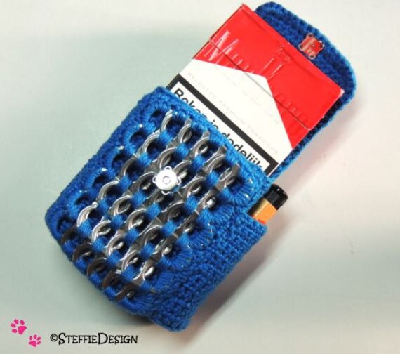 crochet cigarette case Cigarette Cover Crochet Pattern With Pop Tabs - PDF DUTCH *not English*