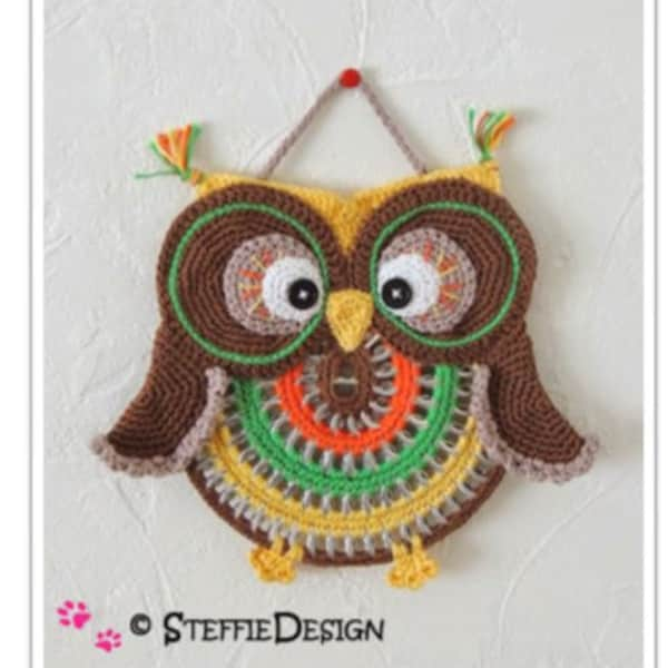 Owl with tin lips crochet pattern (wall decoration) PDF ENGLISH - DUTCH