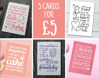 Special Offer - 5 Greetings cards for 5 GBP